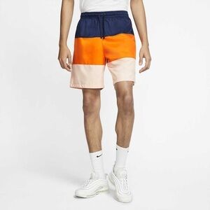 NIKE tri tone color block classic mesh lined swim trunks swimming summer Small
